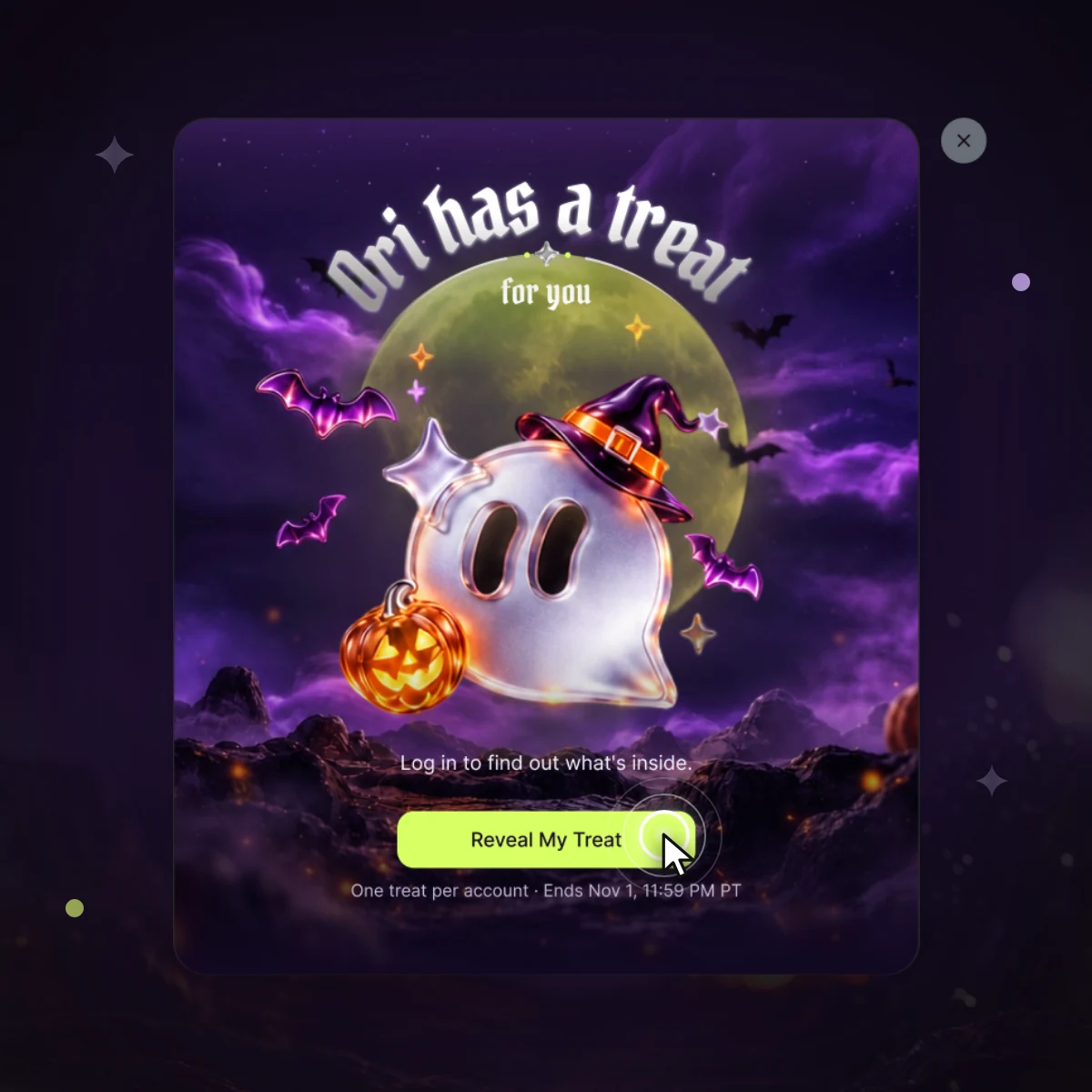 Reveal your Halloween treat