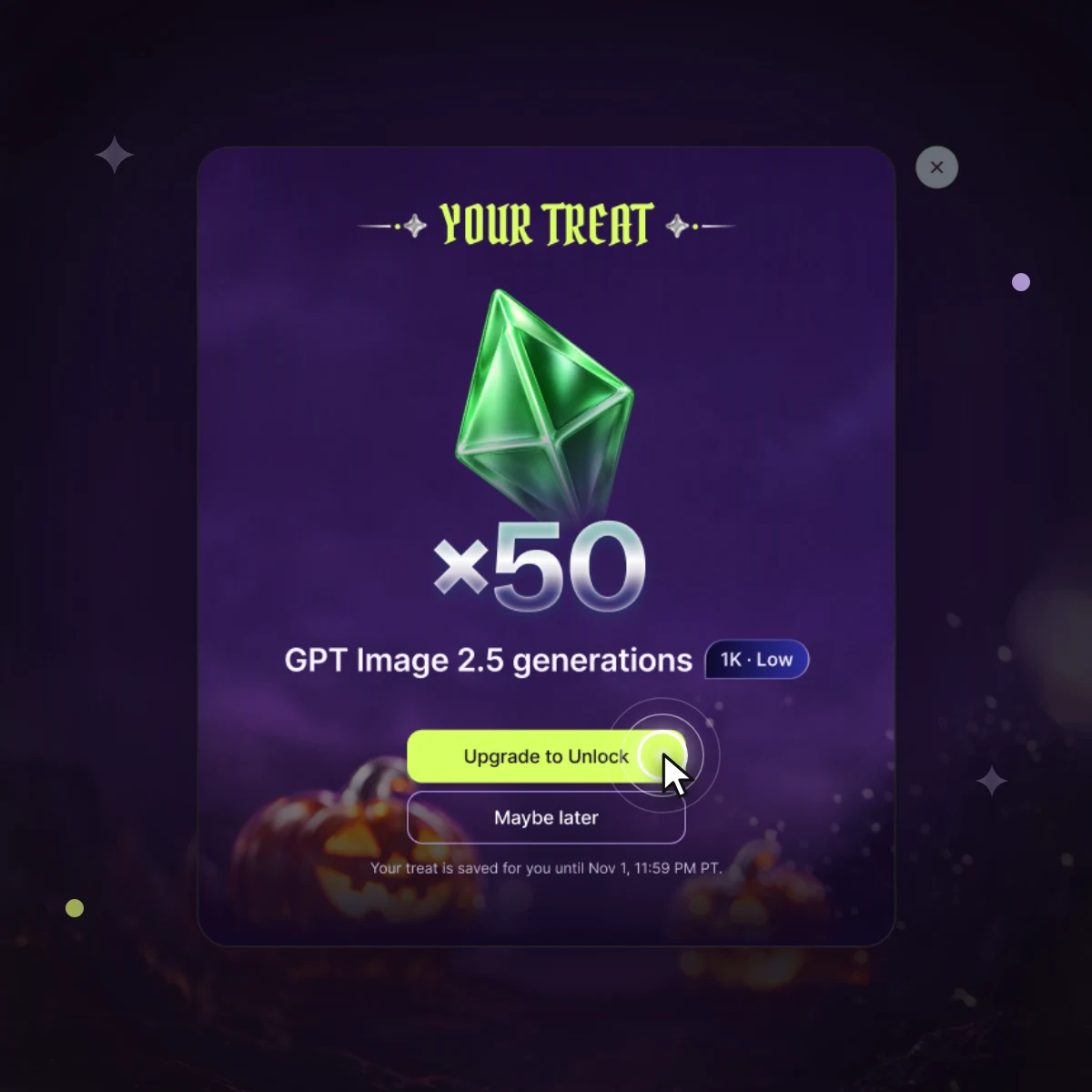Claim your free generations reward